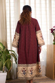 Bagru Ikat Wine  Dress