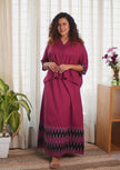 Ikat Pink Black Skirt Set