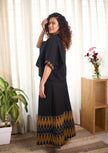 Ikat Yellow Black Skirt  Sets