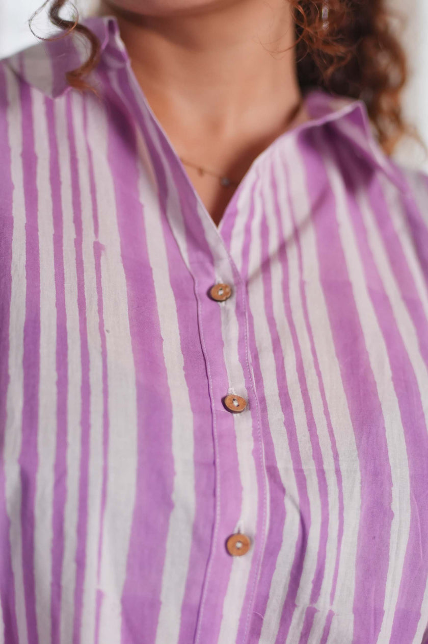 Purple Striped Shirt