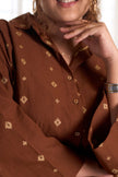 Brown Jamdani Buti Shirt