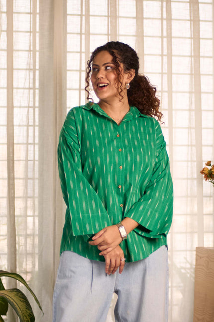 Green Ikat Shirt