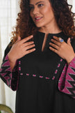 Ikat Black Pink Dress