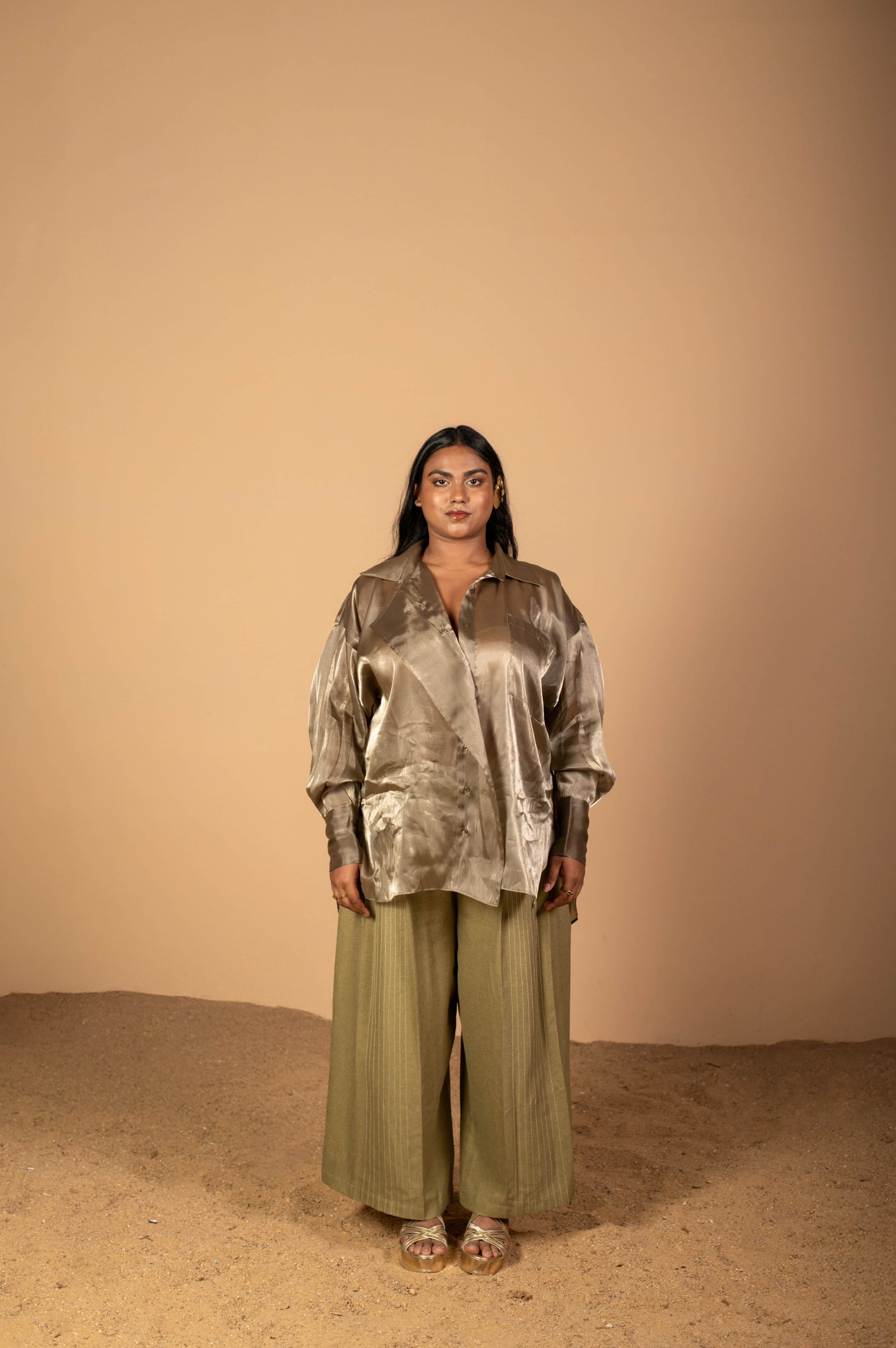 Ethereal Waves Pintuck Pants