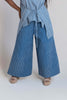 Mystic Ocean Blue Quilted Pant