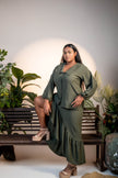 Tidal Whispers Olive Green Co-Red Set