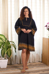 Ikat Black Yellow Dress