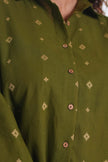 Olive Green Jamdani Buti Shirt