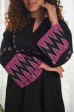 Ikat Black Pink Dress