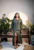 Tidal Whispers Olive Green Co-Red Set