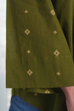 Olive Green Jamdani Buti Shirt