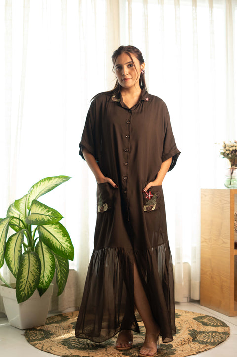 Soft Reefs Brown Dress