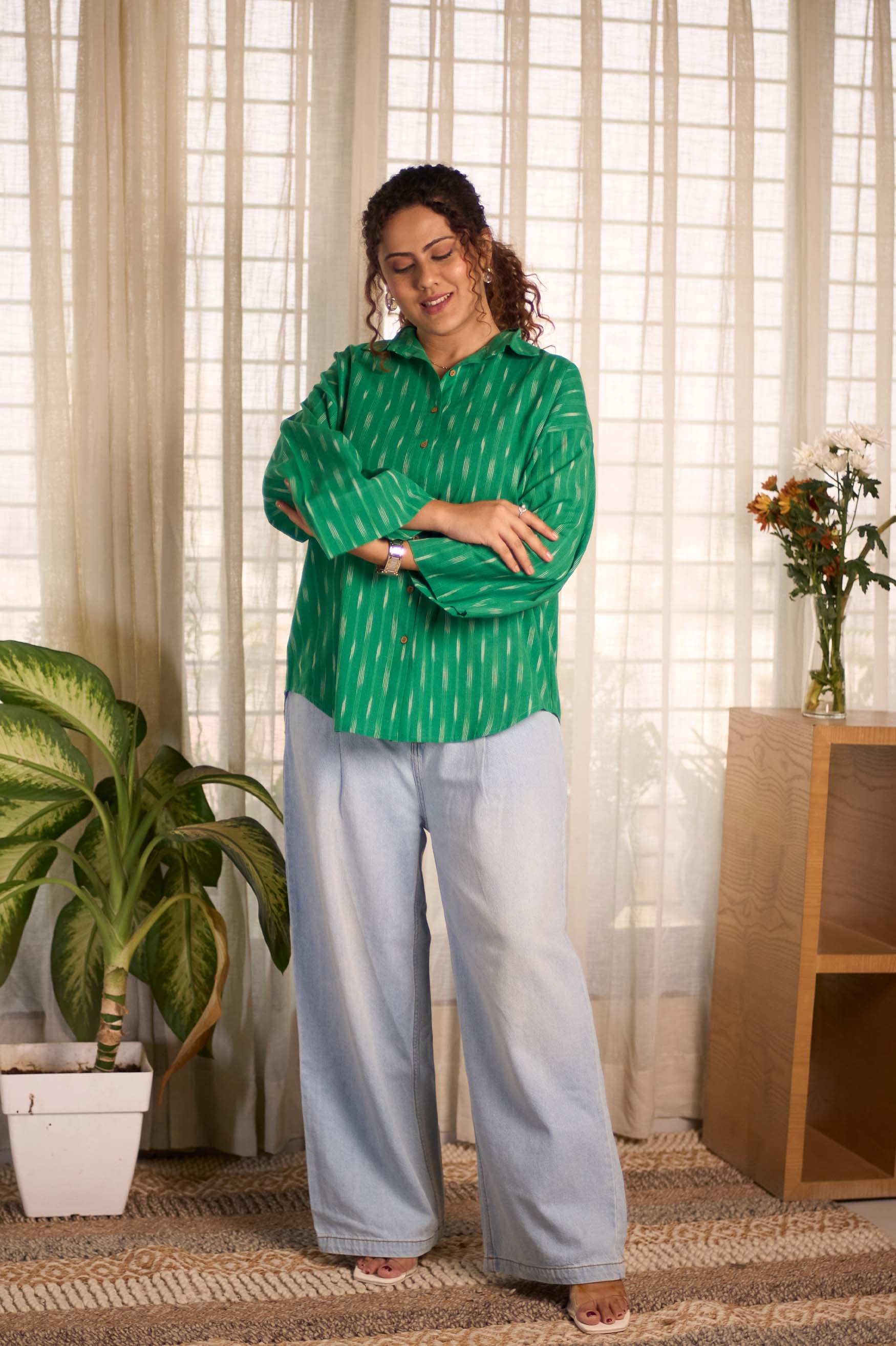 Green Ikat Shirt
