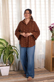 Brown Jamdani Buti Shirt