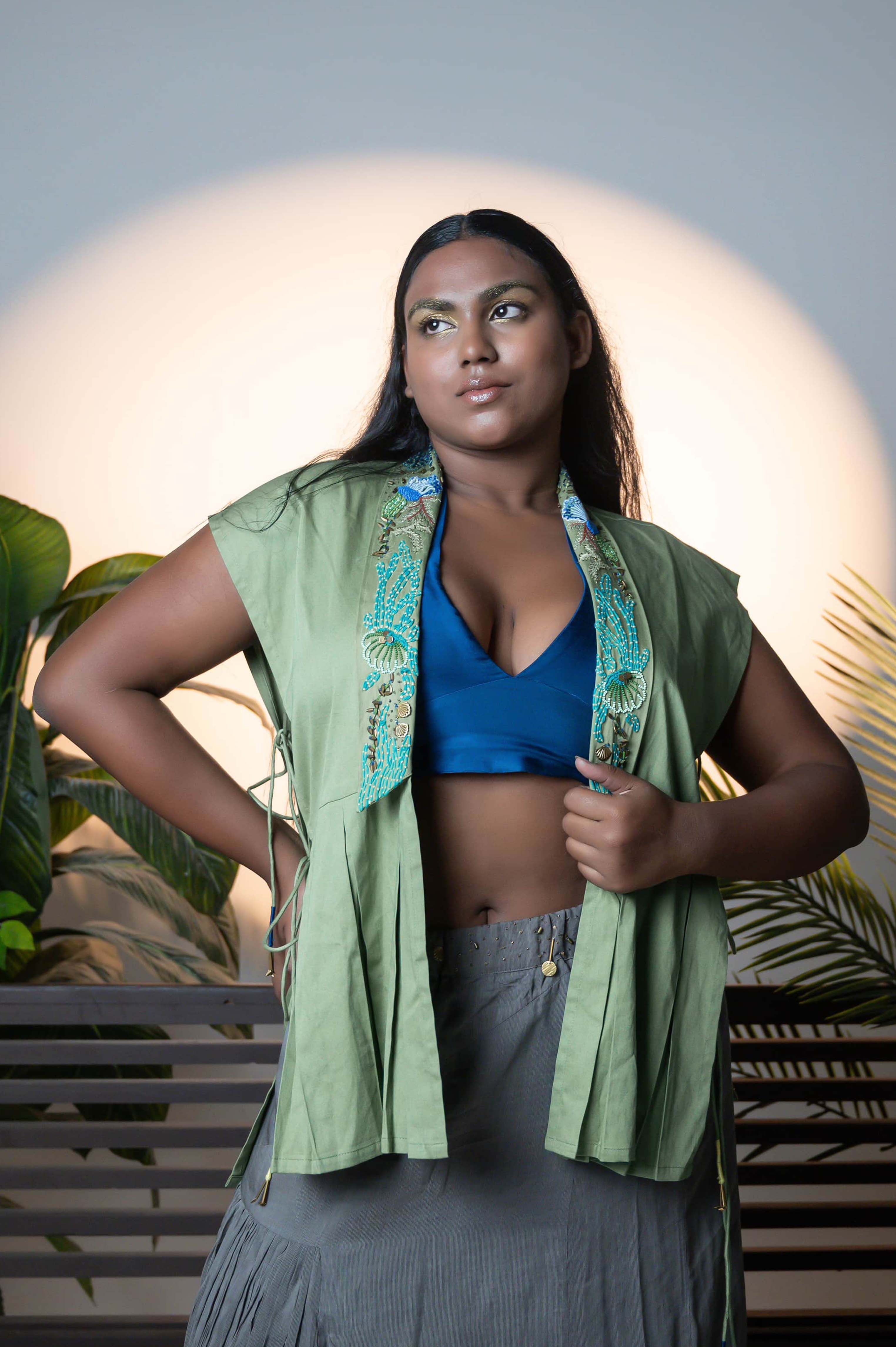 Ocean Embrace Hand Embroidered Jacket