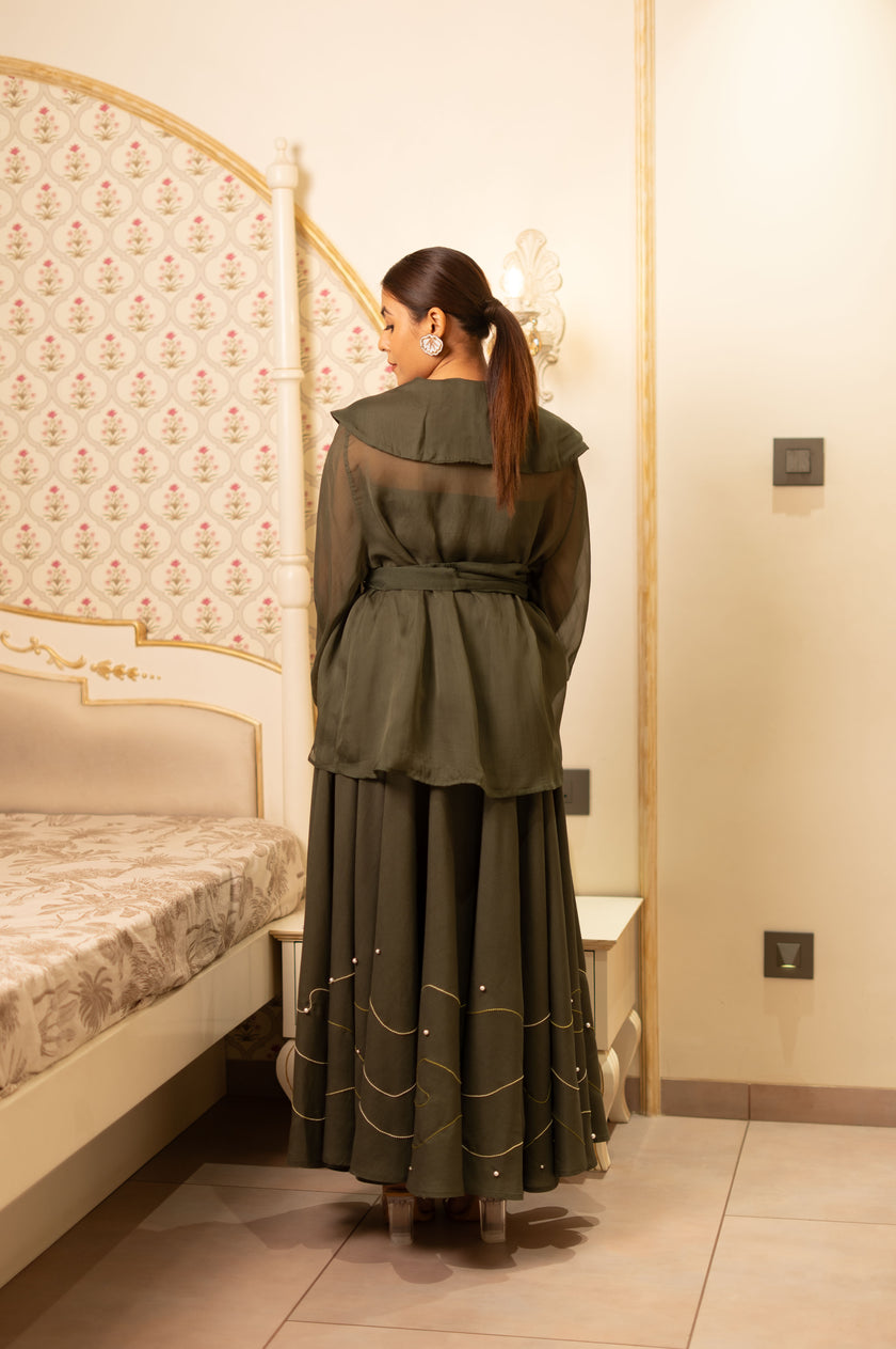 Pearls in Motion Olive Green Set