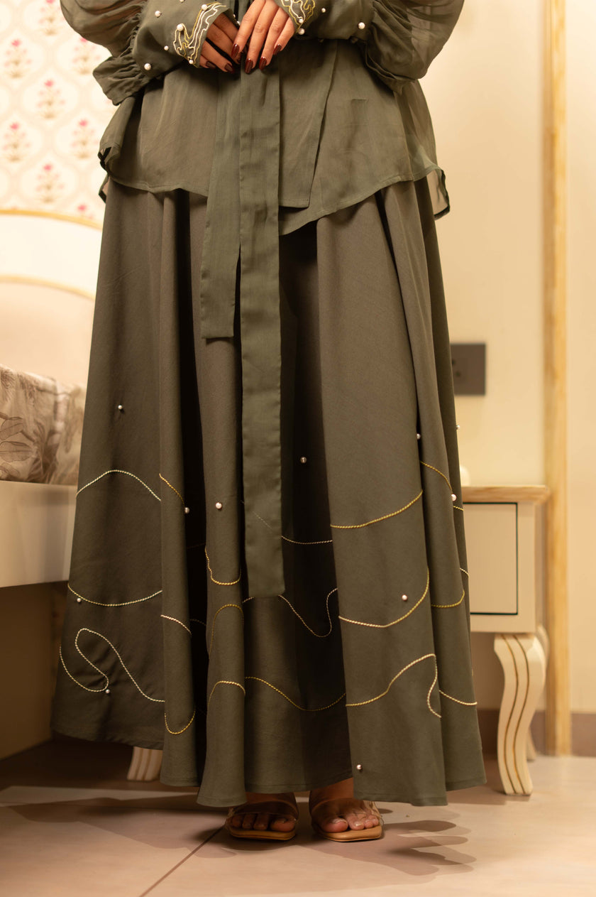 Pearls in Motion Olive Green Set