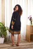 Ikat Black Yellow Dress