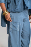 Dorsal Fin Pintucks Pant