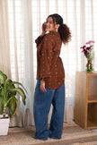 Brown Jamdani Buti Shirt
