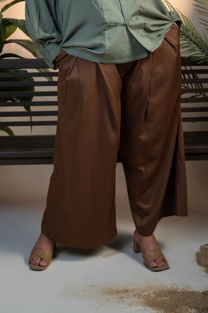 Rust Orange Pleated Pant