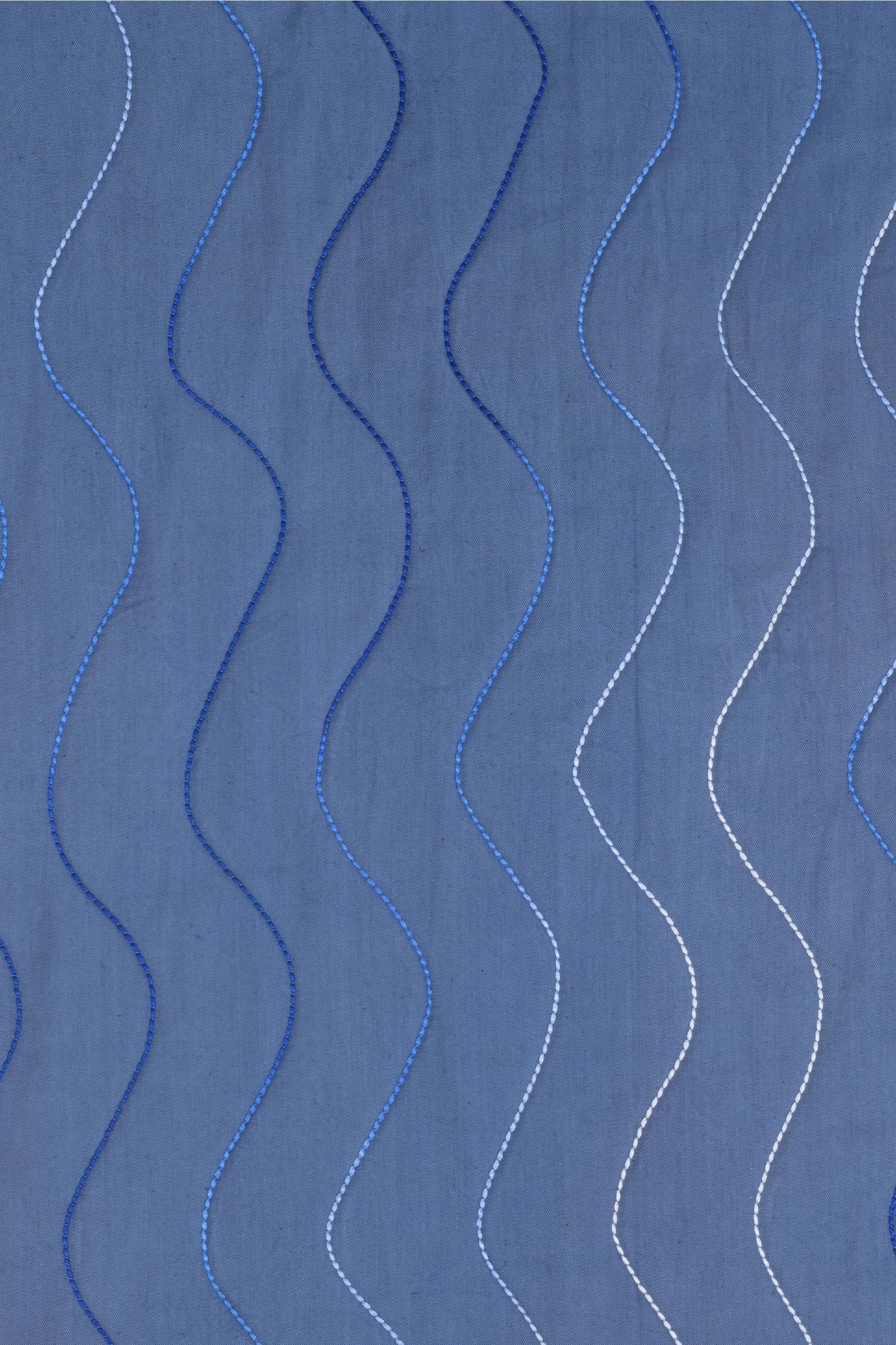 Mystic Ocean Blue Quilted Pant