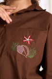 Soft Reef Hand-Embroidered Shirt
