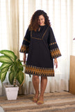 Ikat Black Yellow Dress