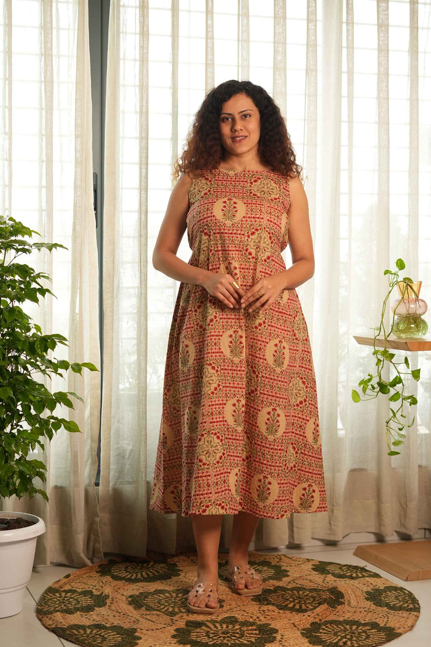 Desert Bloom Handblock Dress