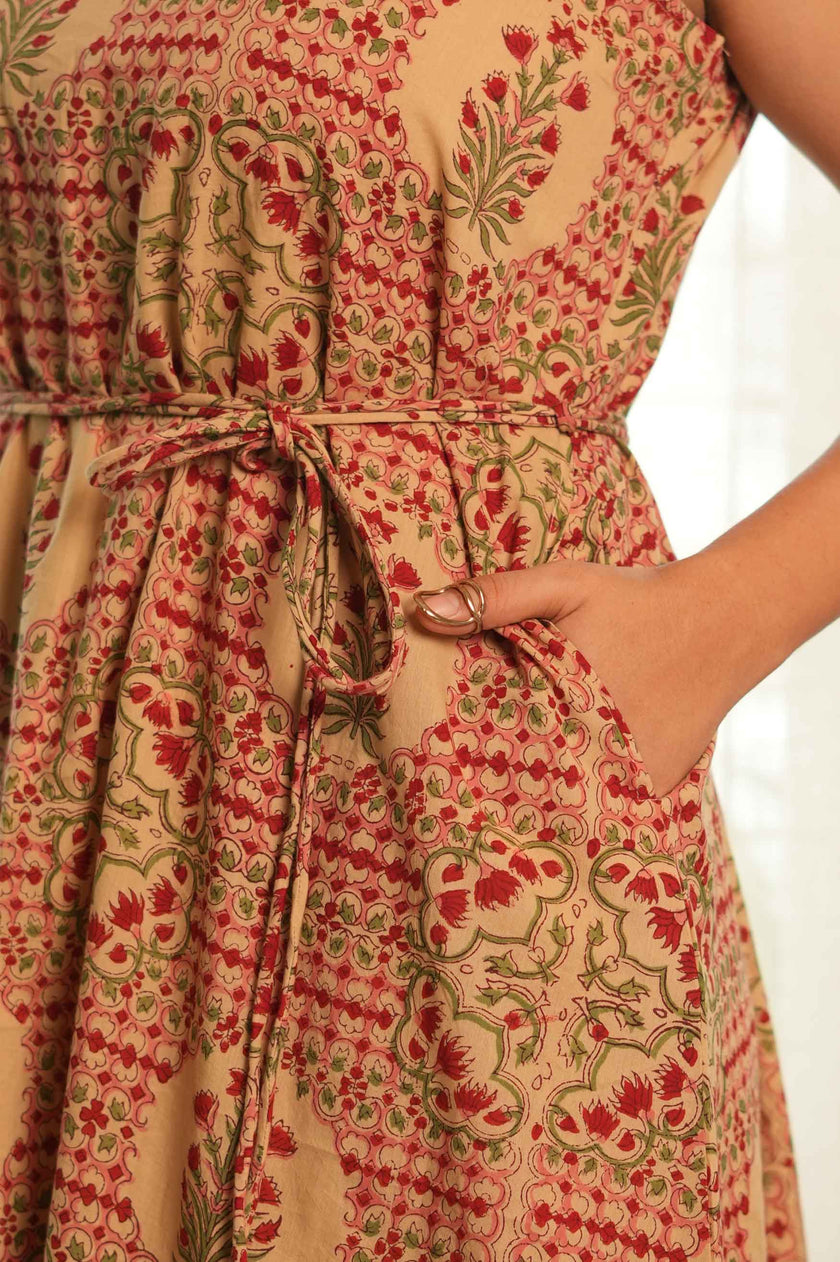 Desert Bloom Handblock Dress