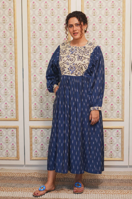 MIDNIGHT | Ikat–Bagru Dress