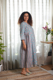 Neel Gulabi Chhaap Dress