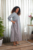Neel Gulabi Chhaap Dress