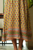 Sunehri Blossom Midi Dress