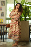 Laal Phool Midi Dress