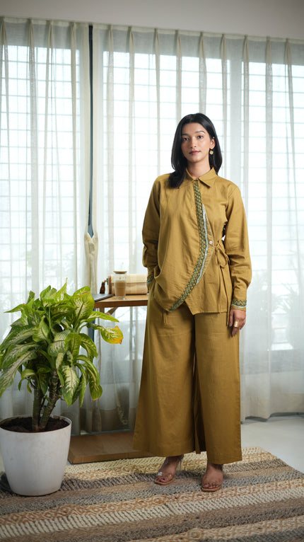 Fish Faced Mustard Yellow Co-ord Set