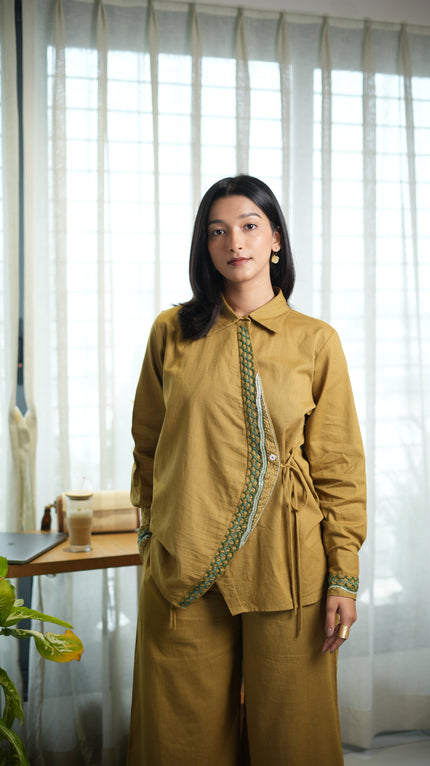 Fish Faced Mustard Yellow Shirt
