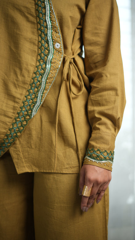 Fish Faced Mustard Yellow Shirt