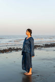 The Tidal Quiet Aqua Blue Top  With Abyssal Illusion Pants