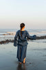 The Tidal Quiet Aqua Blue Top  With Abyssal Illusion Pants