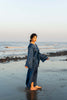 The Tidal Quiet Aqua Blue Top  With Abyssal Illusion Pants