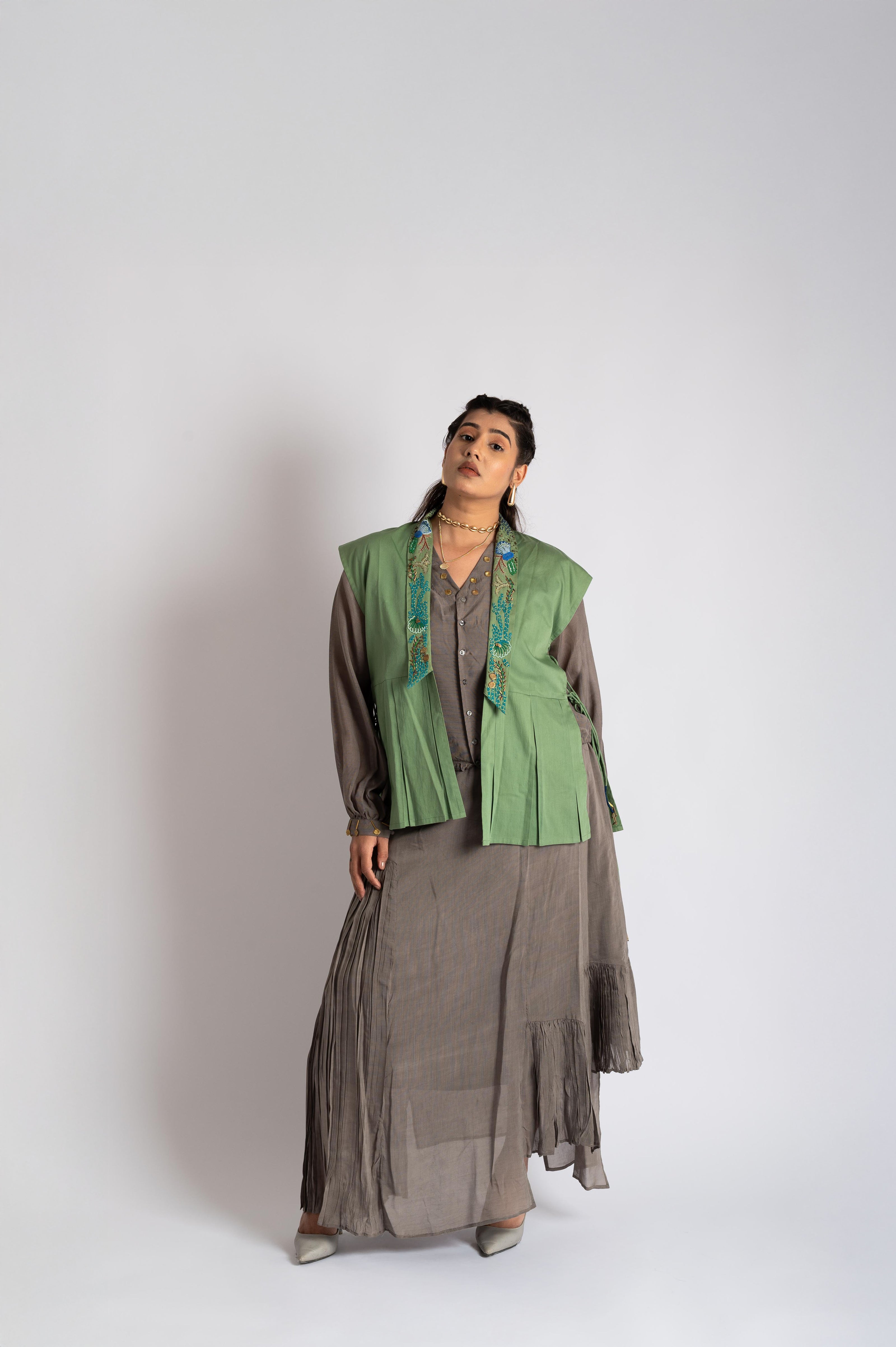Ocean Embrace Hand Embroidered Jacket