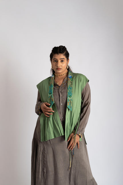 Ocean Embrace Hand Embroidered Jacket
