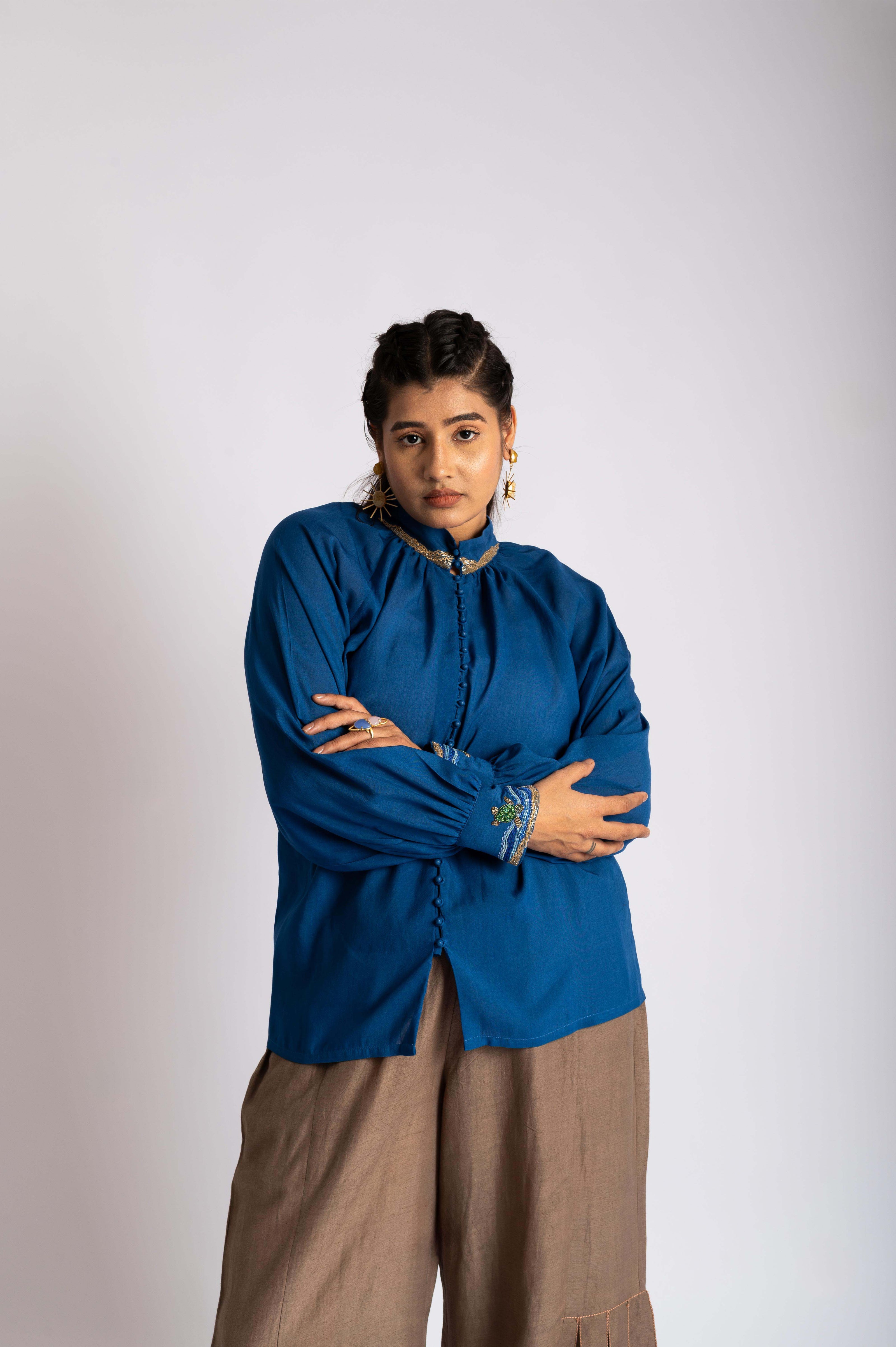 Tidal Surge Electric Blue Top