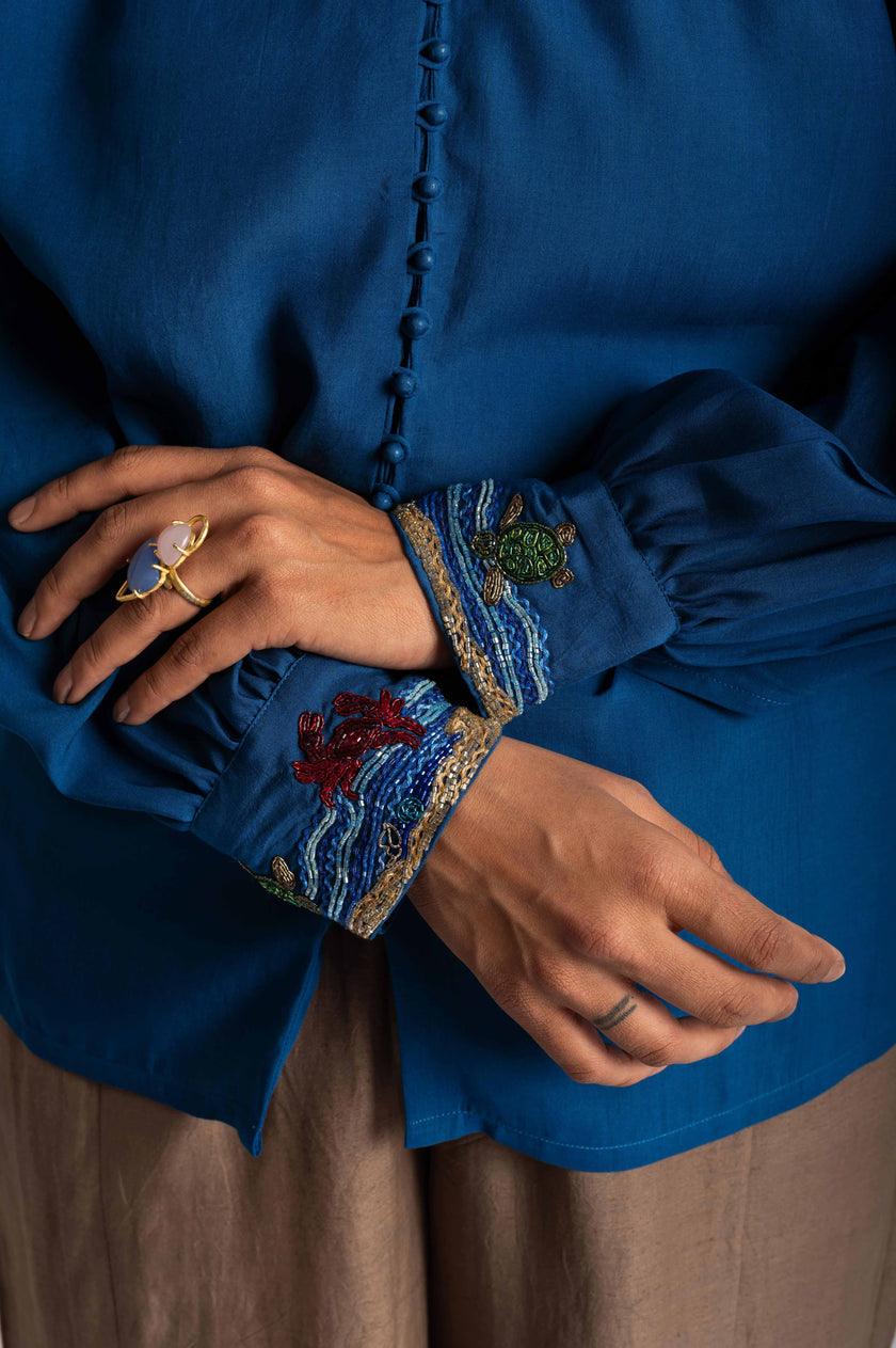 Tidal Surge Electric Blue Top