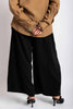 Ethereal Waves Pin-Tuck Pants In Black