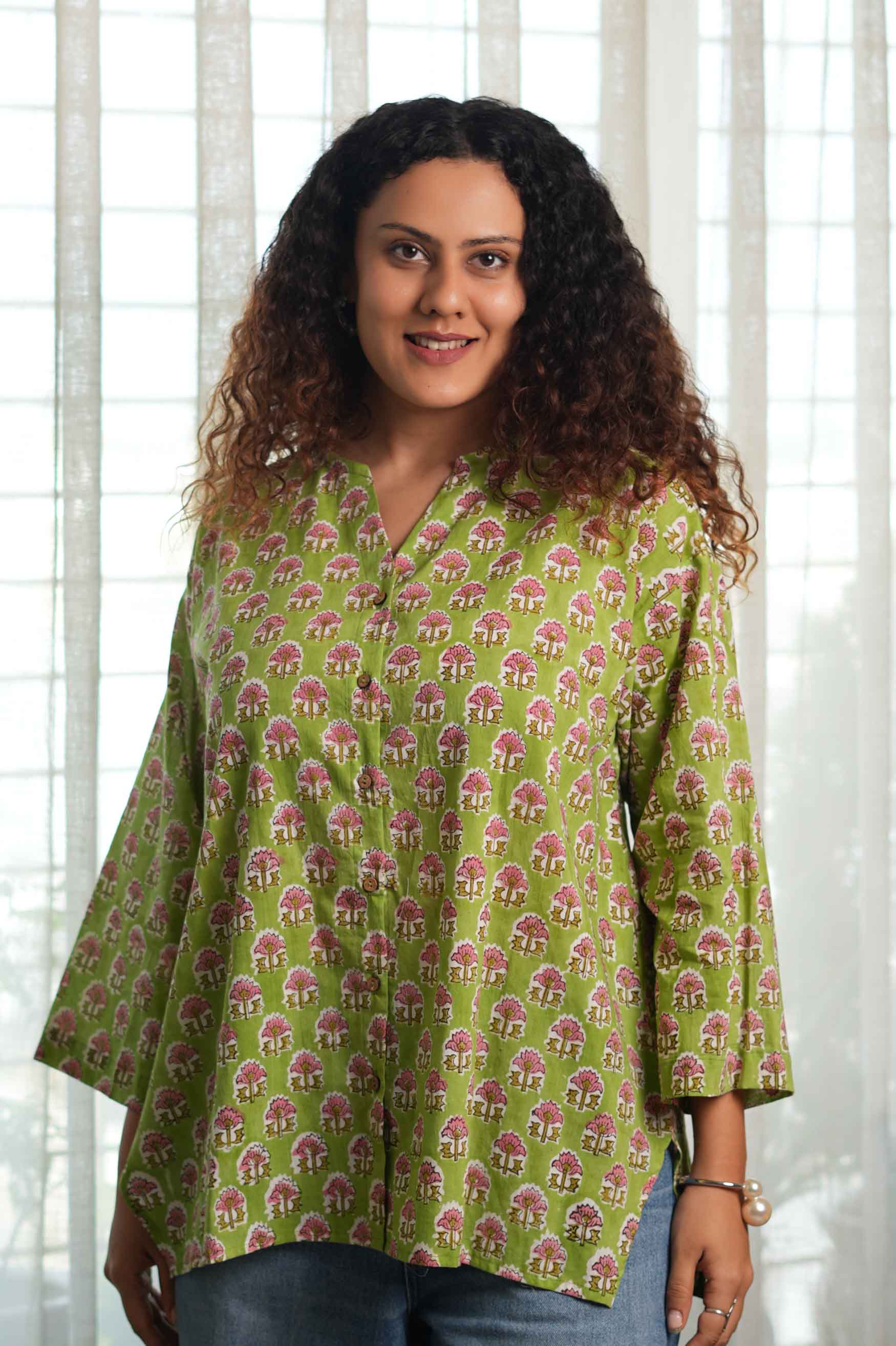 Hari Bageecha Top Hand Block Printed  Shirt