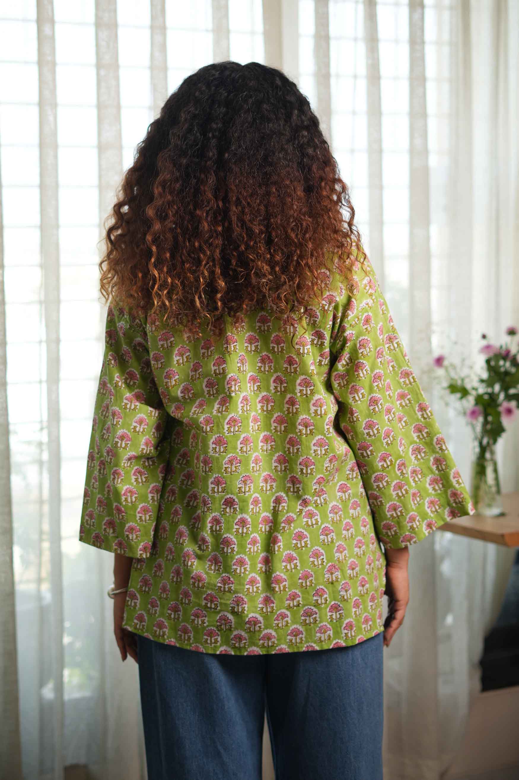 Hari Bageecha Top Hand Block Printed  Shirt
