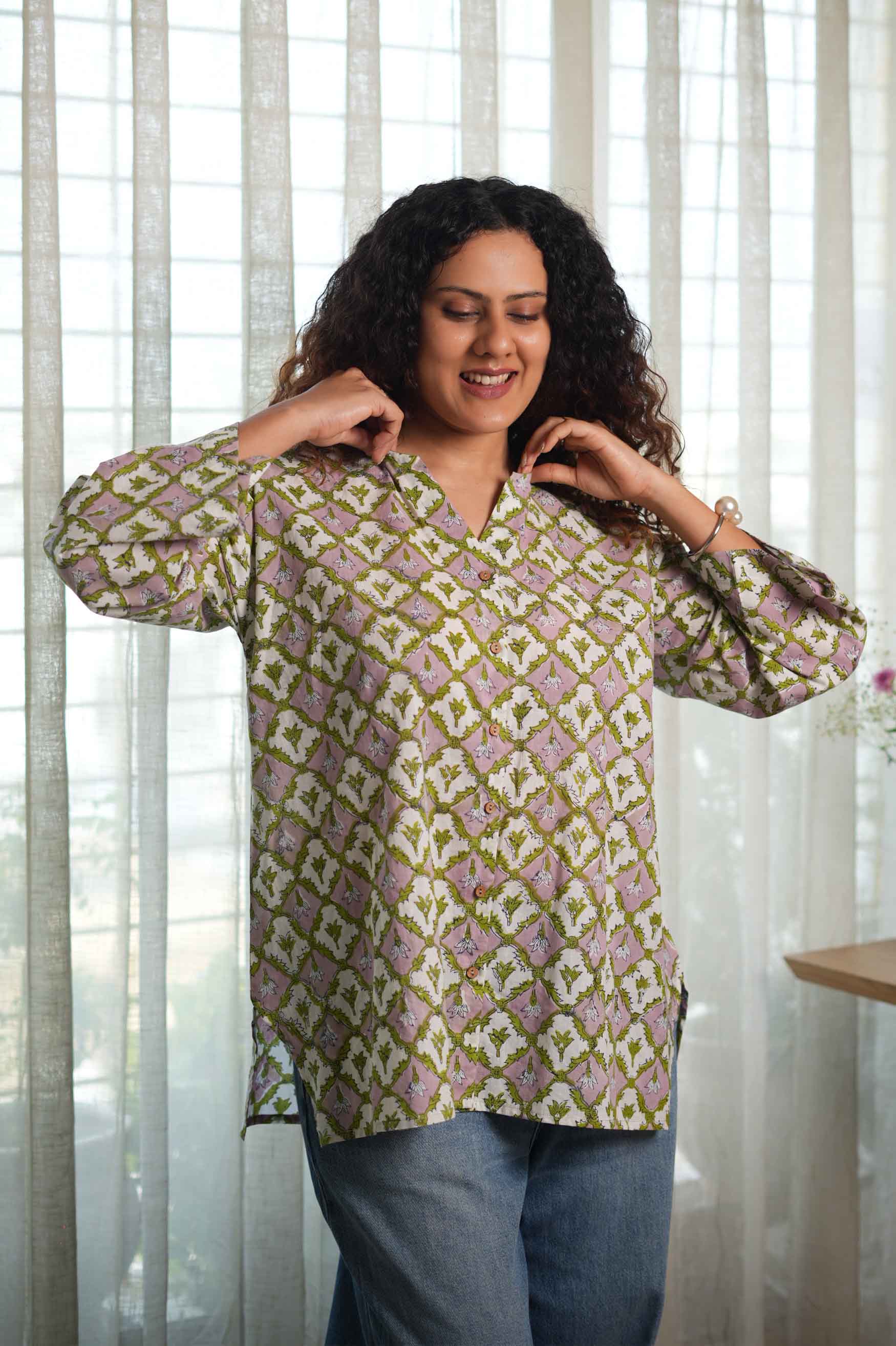 Bel Buta Handblock Shirt