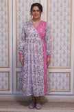 Ikat X Pink Lotus Hand-block Printed Dress